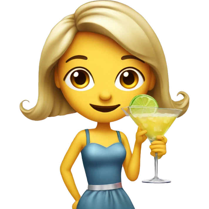 Funny girl cocktail  emoji