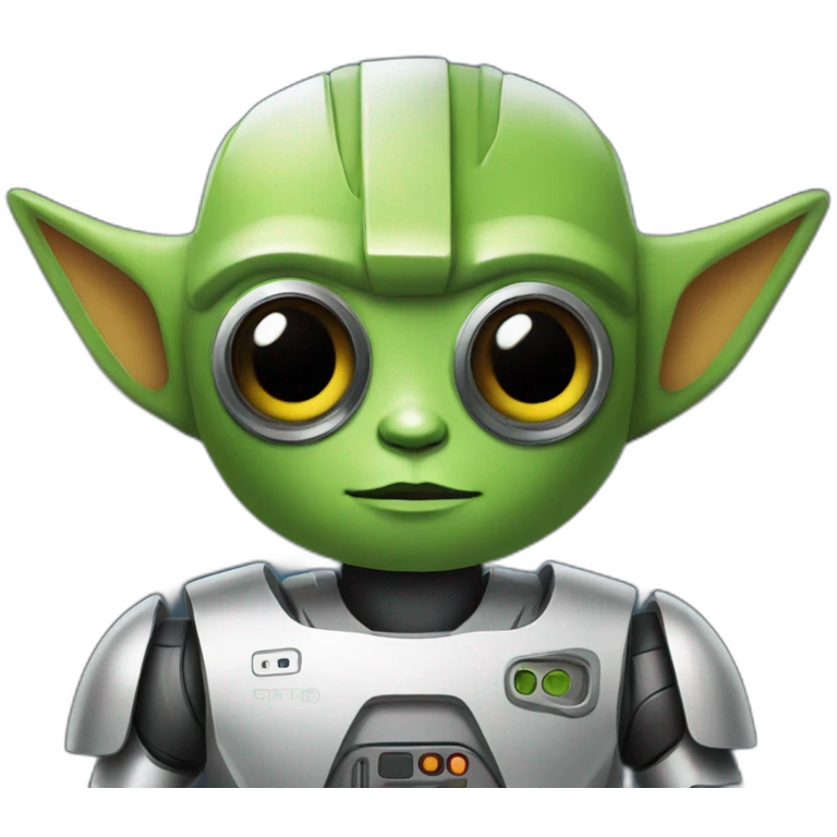 robot with yoda ears emoji