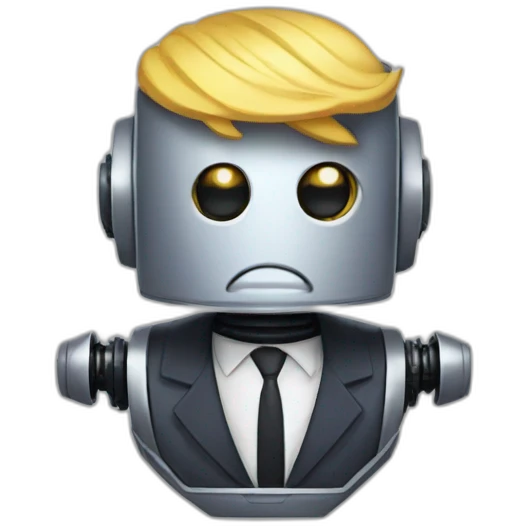 Donald Trump as a robot emoji