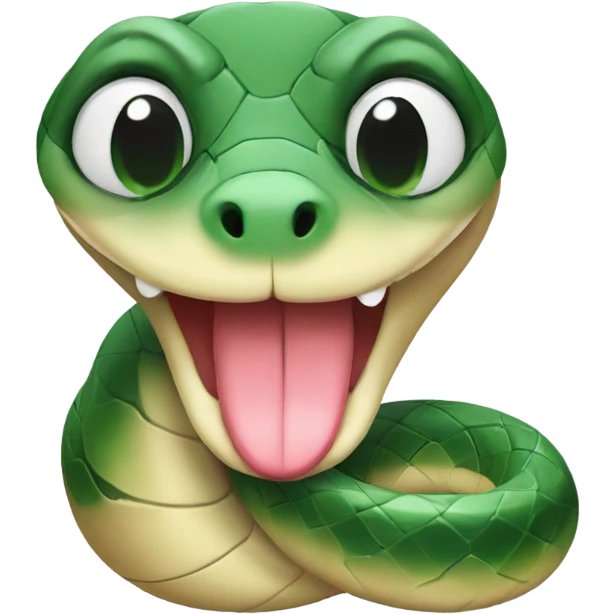 Cute snake who give a kiss emoji