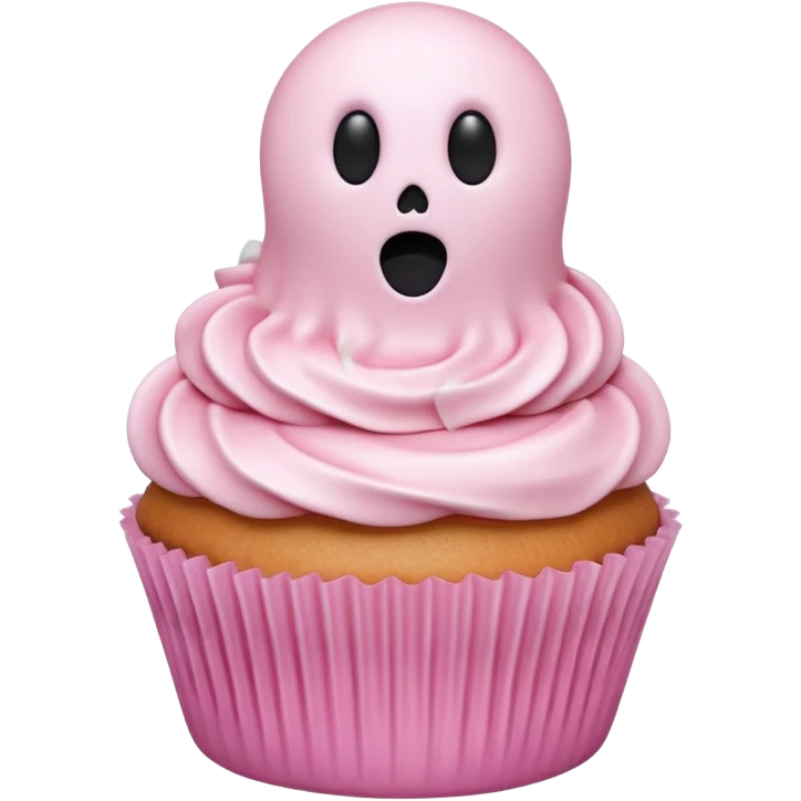 Happy Halloween cupcake pastel pink emoji