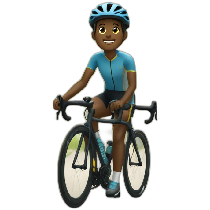 Ciclista negro, acordando cedo , viver emoji