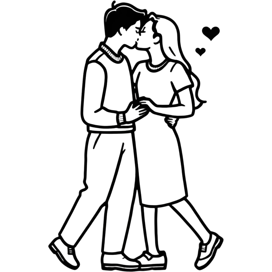 Couple kiss  emoji