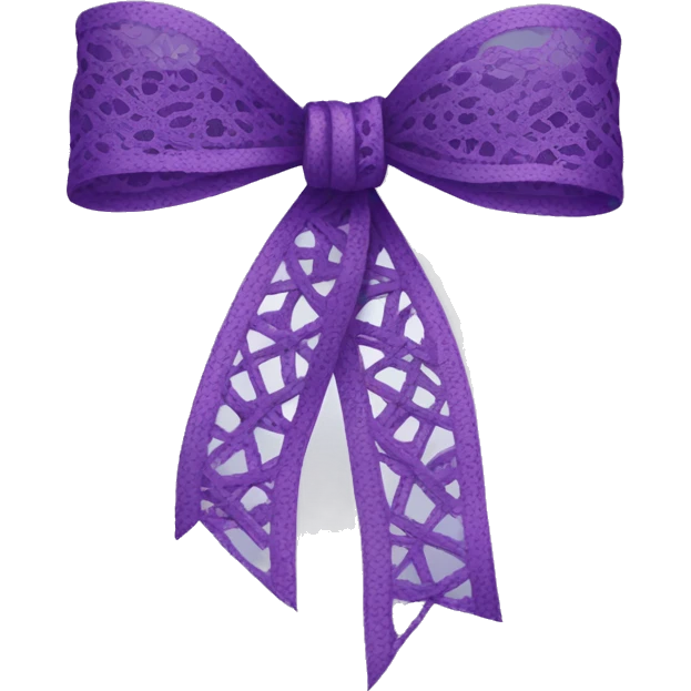 Purple lace ribbon emoji