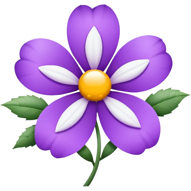 purple flower with snow behind it emoji
