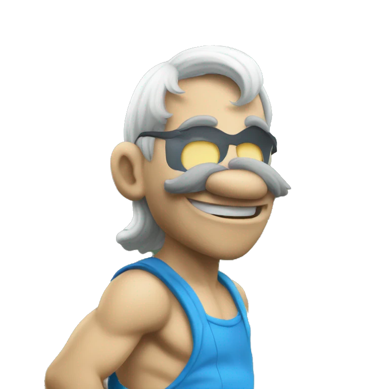 smurf correndo emoji