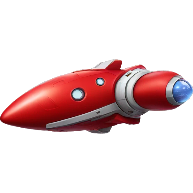Red spaceship emoji