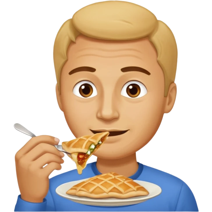 photorealistic messi eat tatar cheburek emoji