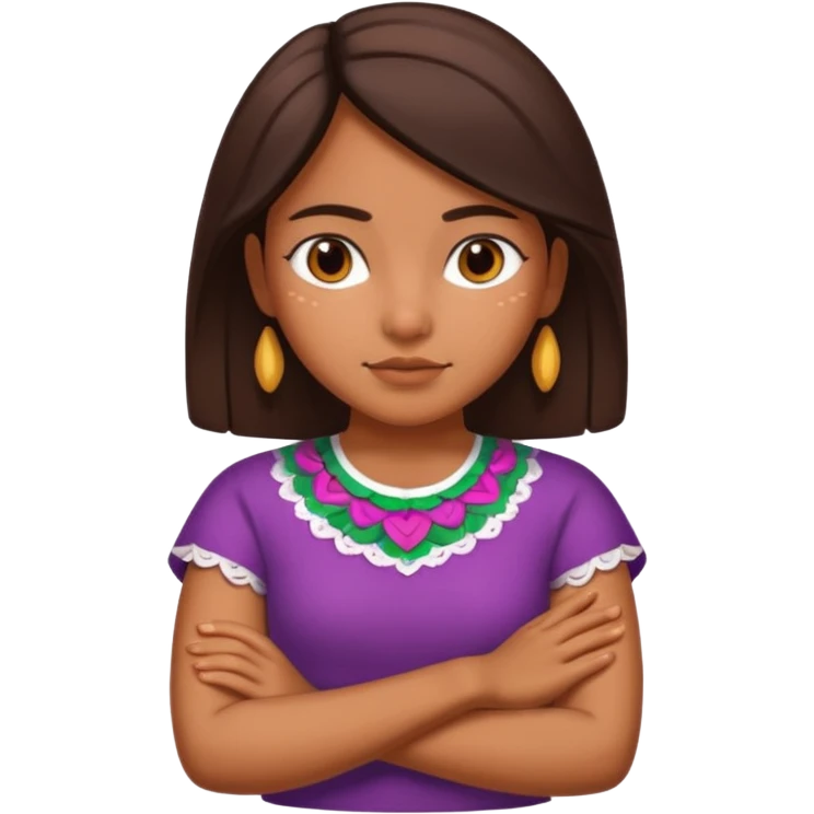 arms crossed mexican girl emoji