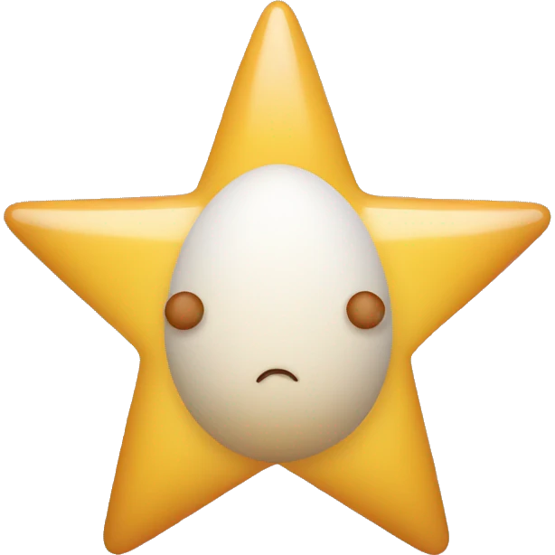 Star shaped egg emoji