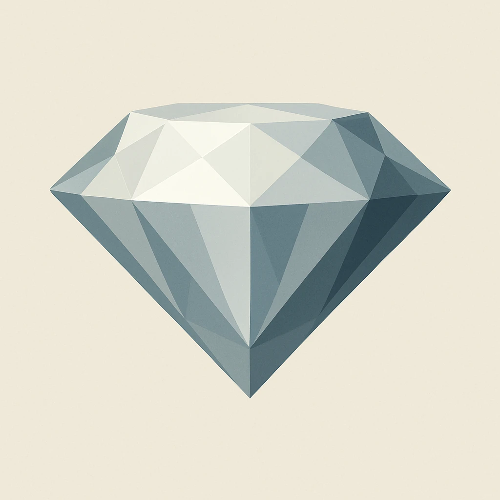 diamond, geometric style, sharp edges, minimalistic emoji
