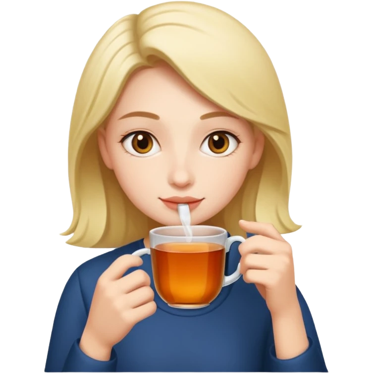 Me drinking tea emoji
