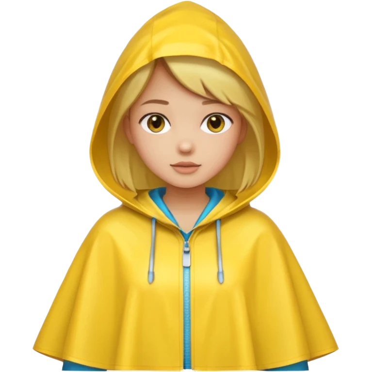 girl with rain poncho emoji