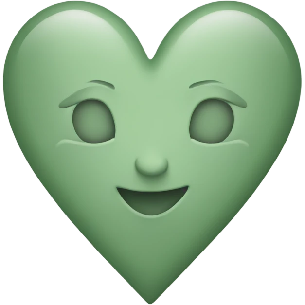 Sage green heart emoji
