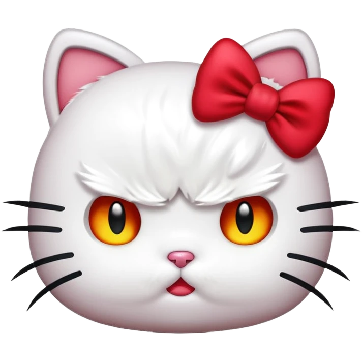 Angry hello kitty emoji