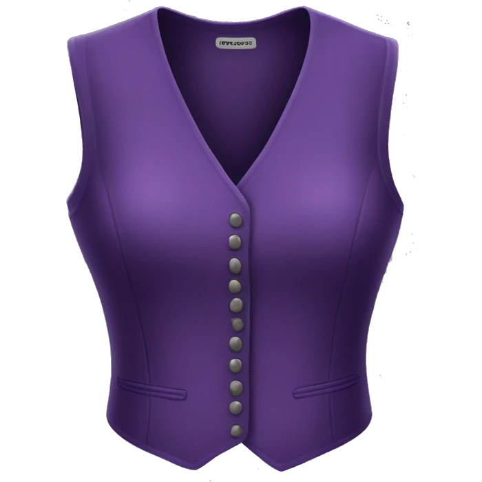 Realistic womens dark purple vest blouse. emoji