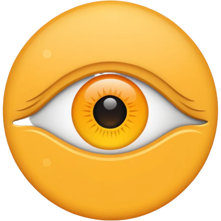 iOS emoji, minimal eye symbol, circle with dot, flat emoji
