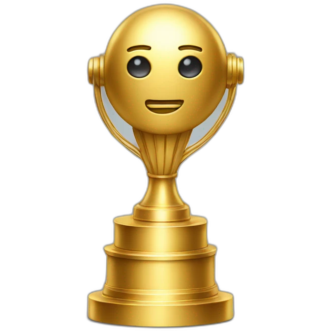 gold chatbot trophy emoji