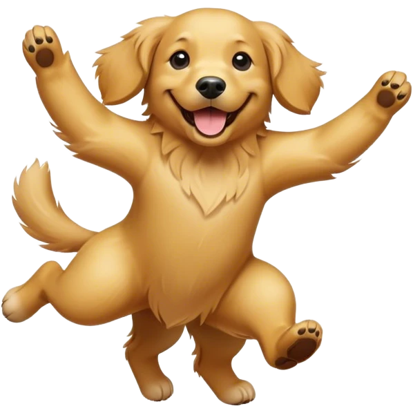 Dog dancing through life emoji