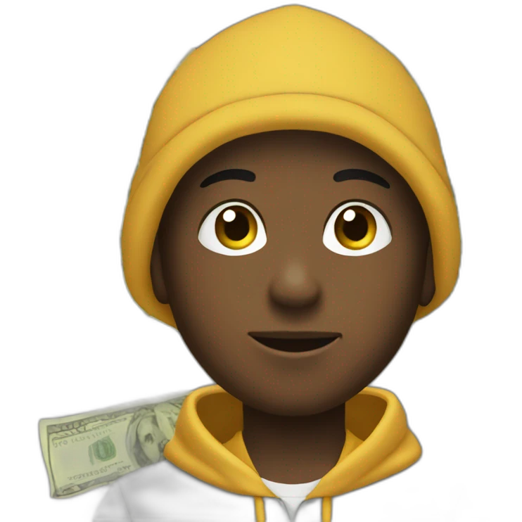 Hood boy with money emoji