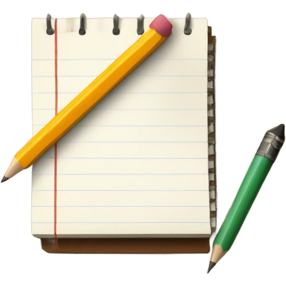 notepad with pencil emoji