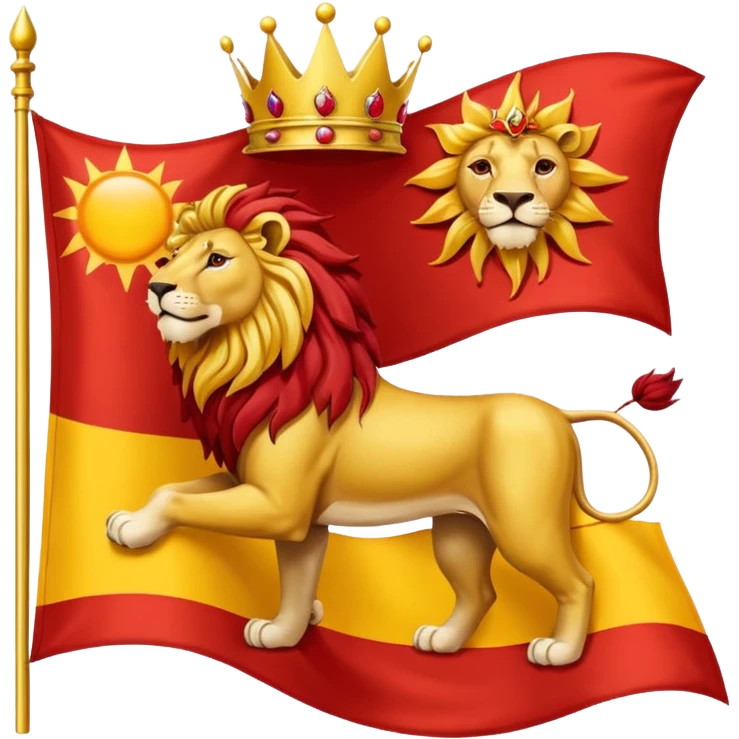 Please make me the lion and sun crowned flag. emoji