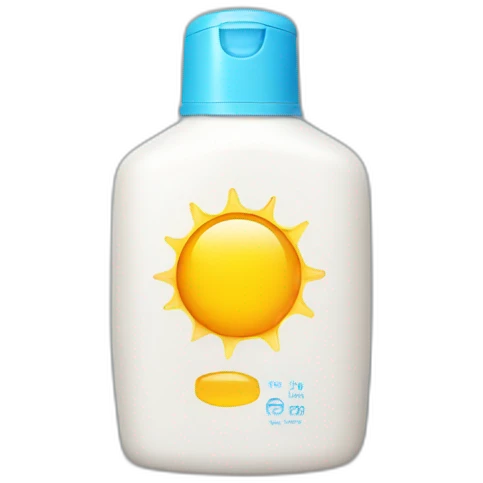 Sunscreen bottle emoji
