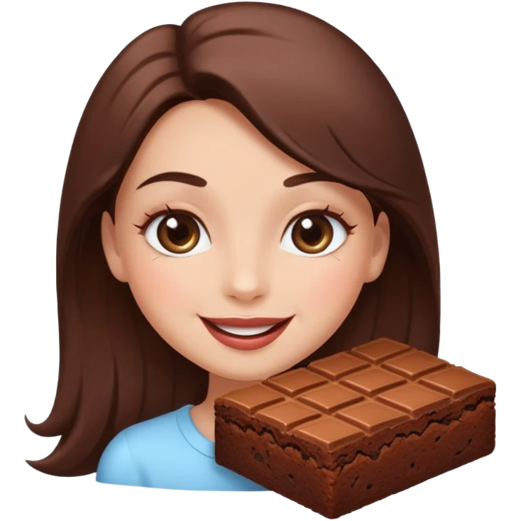 brownie with a feminine vibe, Feminine facial features with expressive eyes and lashes, soft lips, confident attitude.  420-friendly aesthetic emoji