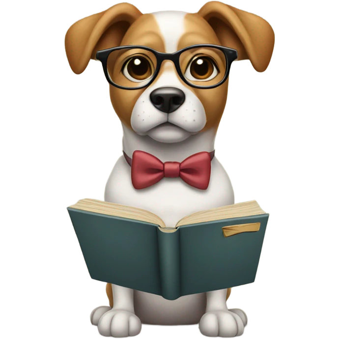 a professor dog emoji
