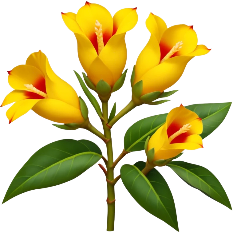 Costus spectabilis bloom yellow emoji