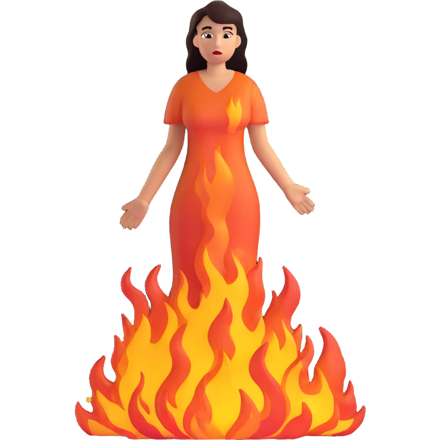fire woman standing emoji