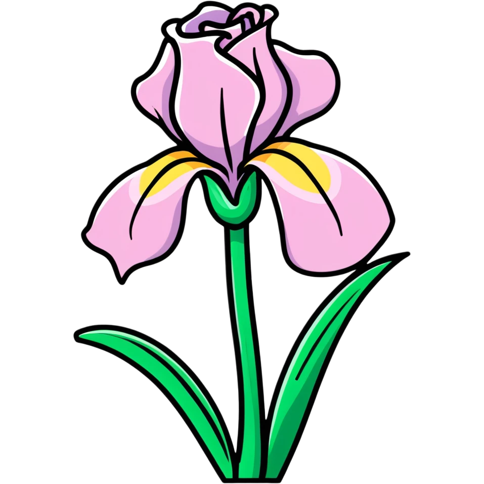 pink iris flower emoji