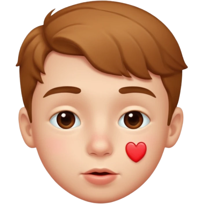 boy with a kiss on his cheek emoji