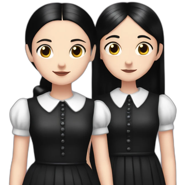 wednesday addams and enid emoji