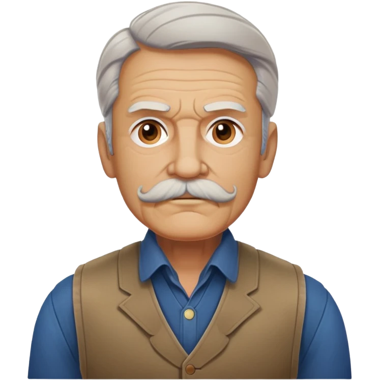 Minister of Defense, old man in vest, mustache, from captain america: civil war emoji