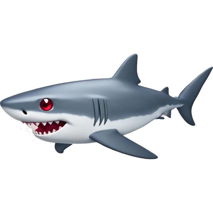Shark with hearts red in eyes emoji