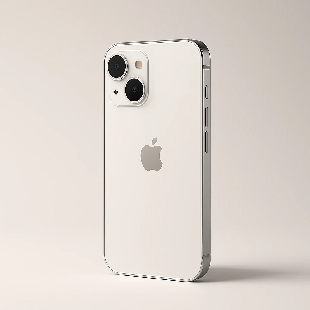 an iPhone, modern, minimal, clean style emoji
