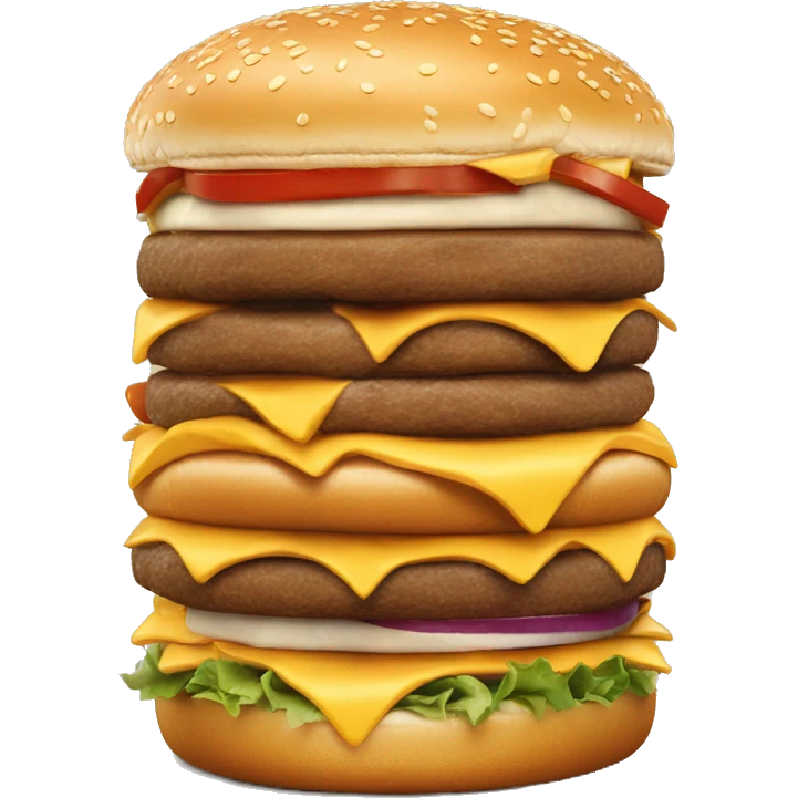 mega extra large mc donald’s cheese burger meal emoji