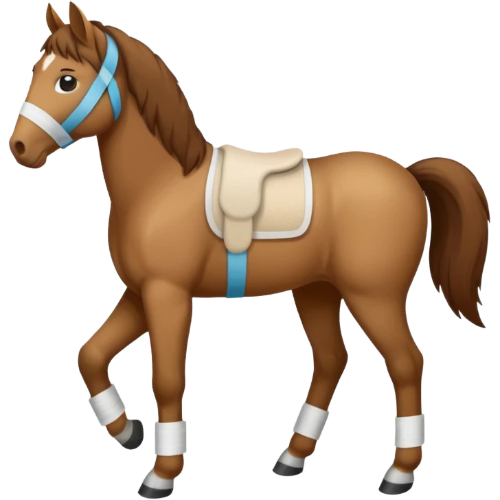 horse with one bandaged leg emoji