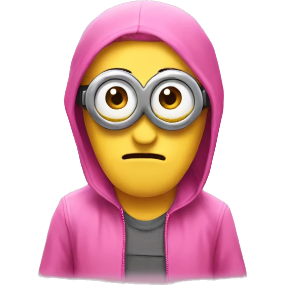 telepathy all pink minion  emoji