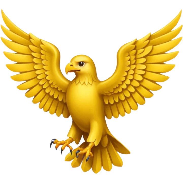 Mach mir einen Emoji aus der Aramäischen Flagge mit dem gelben adler emoji