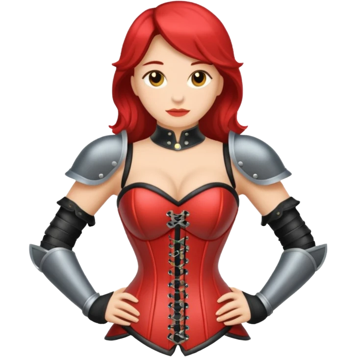 woman with corset armour emoji