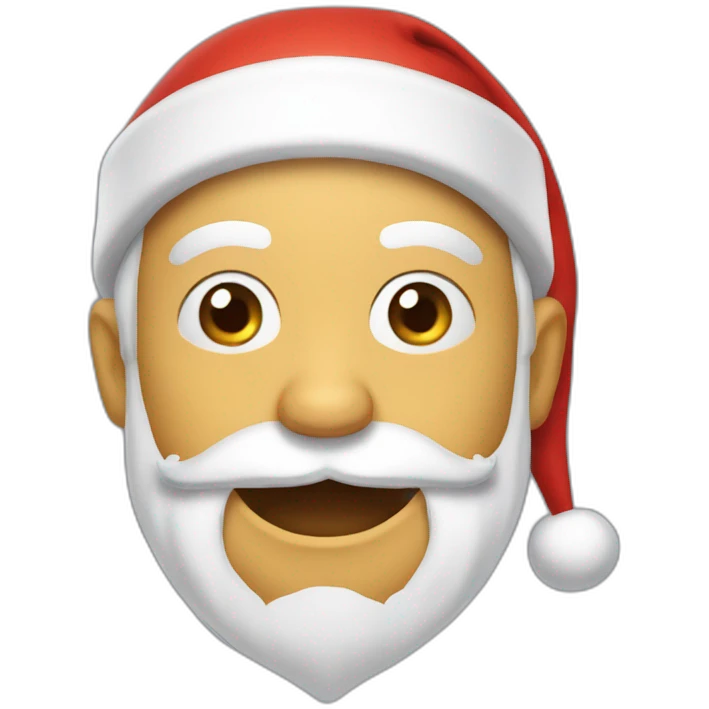 Una langosta disfrazada de santa claus emoji