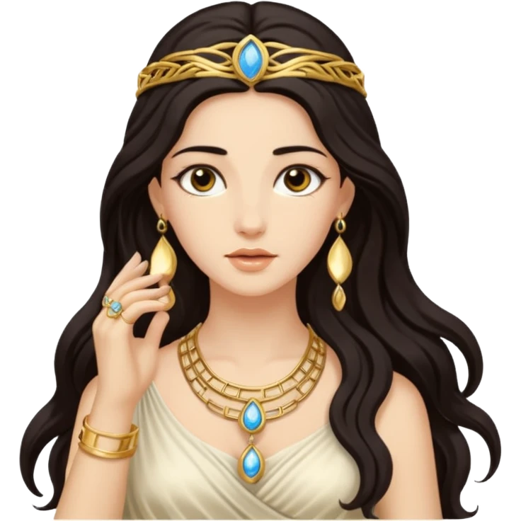 greek goddess back hair emoji