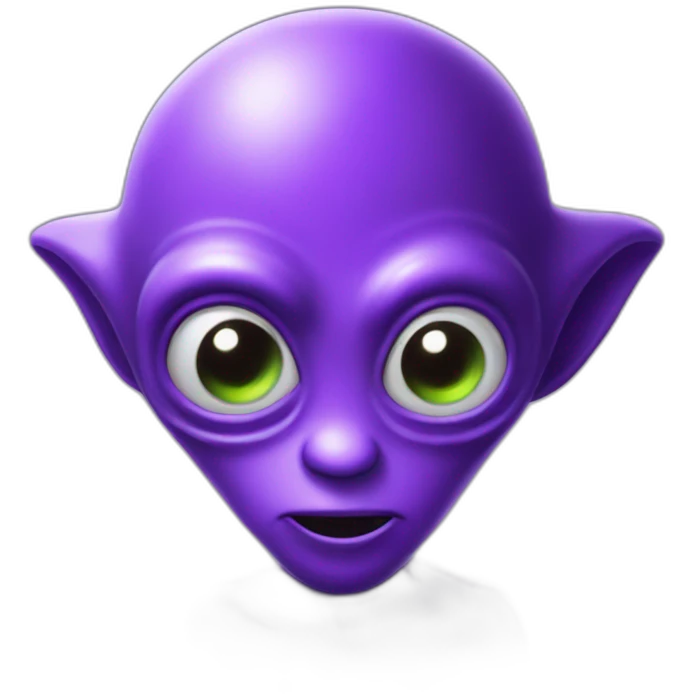purple funny alien emoji