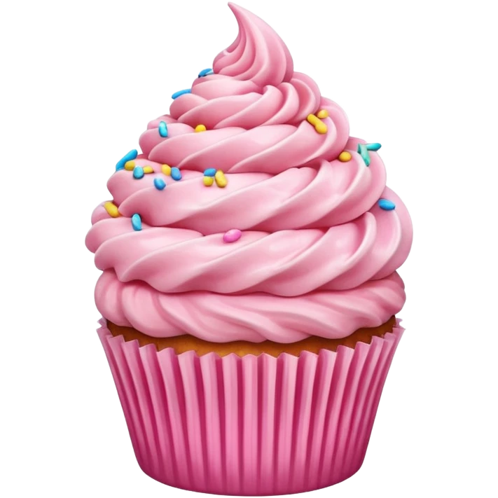 Cupcake with pink icing emoji