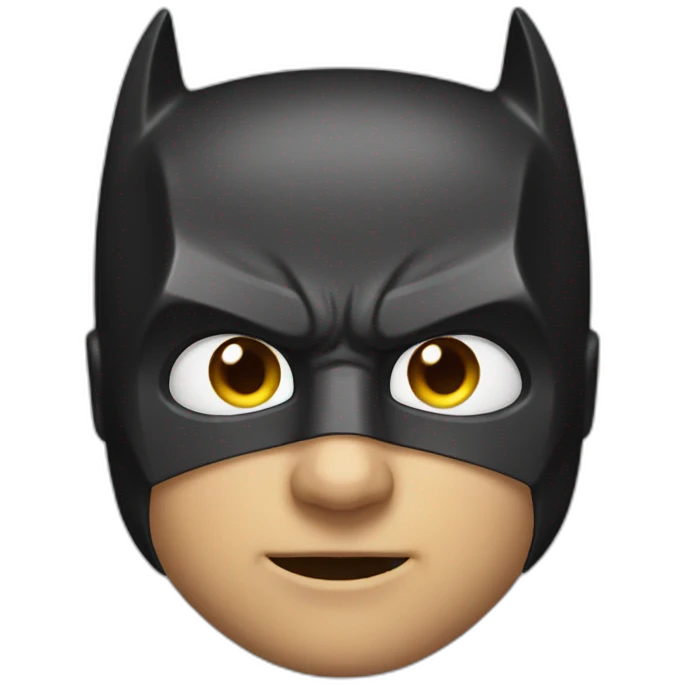 Batman has light in his eyes  emoji