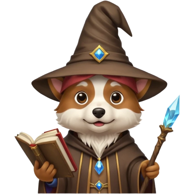 Dog wizard emoji