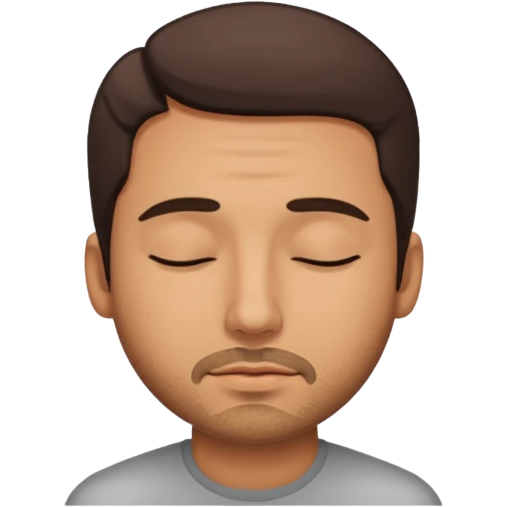 sleeping man with out pillow emoji