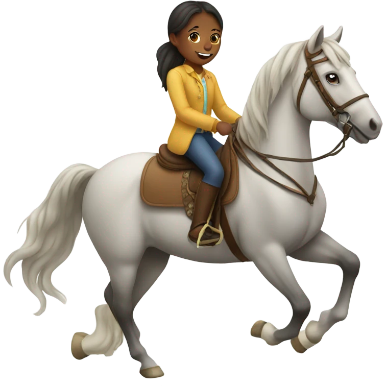 Girl riding a horse emoji
